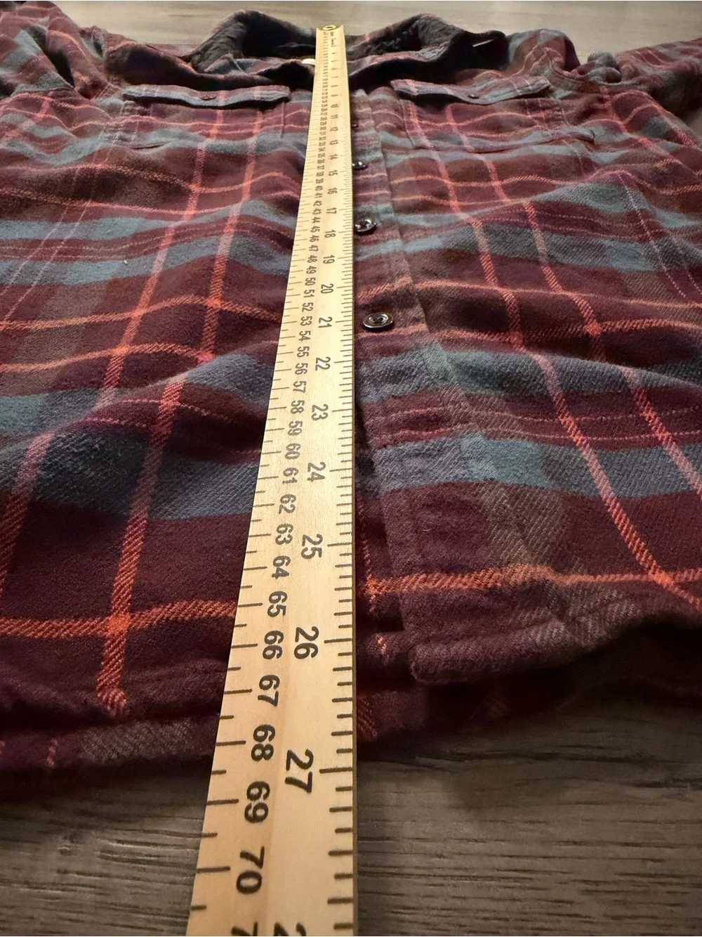 The North Face Mens Small Plaid Button Up Flannel Shirt Blue Orange S